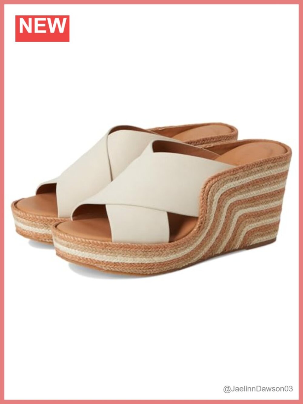 Gentle Souls Kenneth Cole Women's Porto Wedge Sandals Leather Slip-On Peep Toe